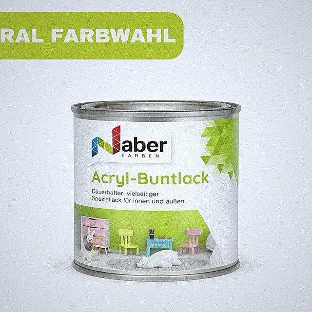 375ml Acryl Buntlack, Möbellack, Kindersicher, Holzlack, RAL - MATT