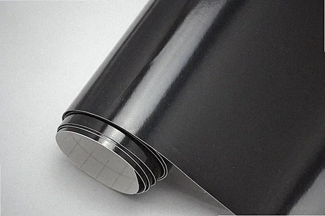 3D Autofolie schwarz glanz glänzend Lackfolie Klebefolie Möbelfolie Dekor Folie