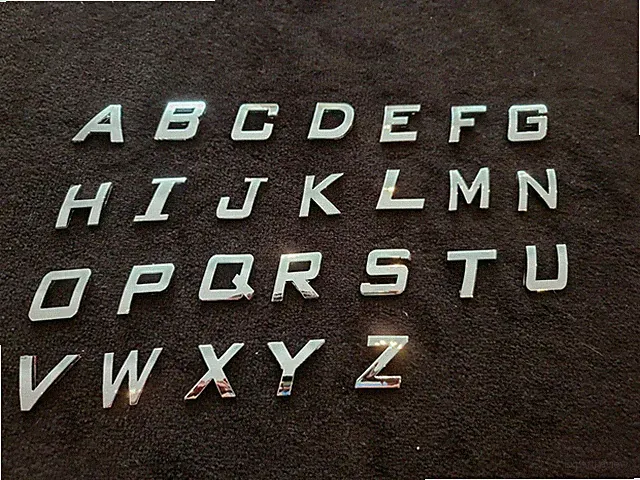 3D Chrombuchstaben Buchstabe selbstklebend nach Wahl Chrom Sticker Aufkleber PKW