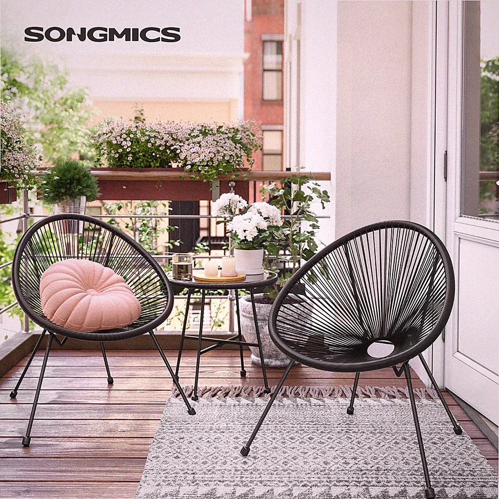 3er-Set Gartenmöbel-Set Garten-Sitzgruppe Lounge-Set aus Polyrattan GGF013B02