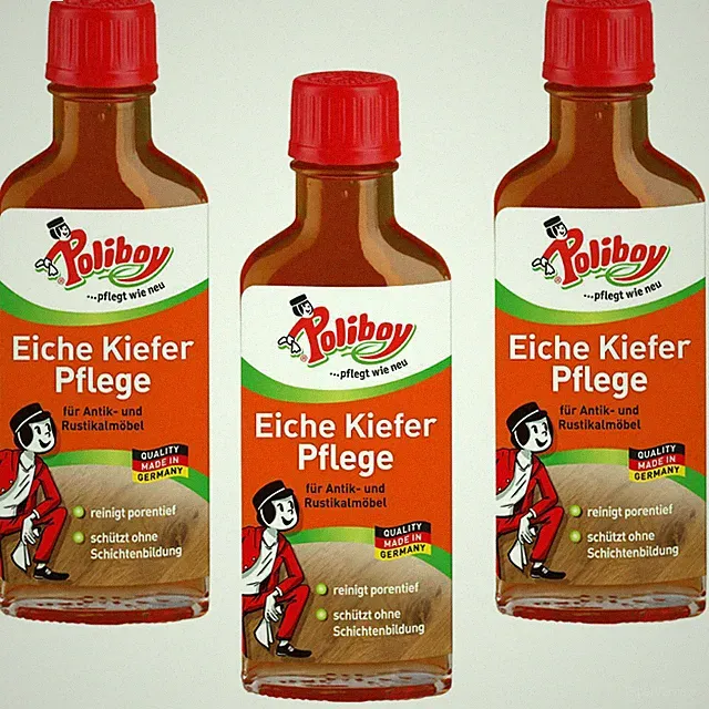 3x 100ml Poliboy Eiche Kiefer Pflege für Antik und Rustikalmöbel schützt reinigt