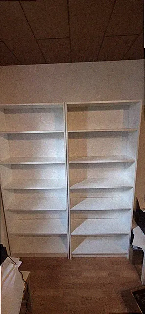 3x Bücherregal Weiß freistehend 6 Fächer 80x30x200 cm rechteckig