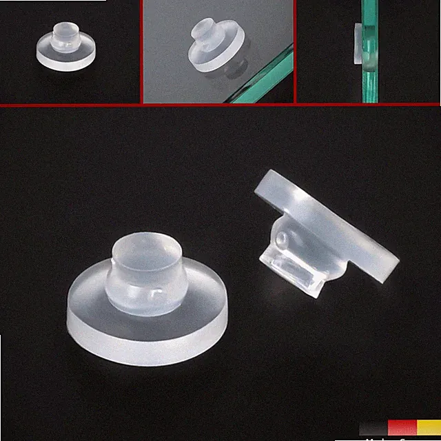 4-100 Stk. Glasplattenauflage Ø16 Glastisch Gummi-Auflage Gummipuffer Glasplatte
