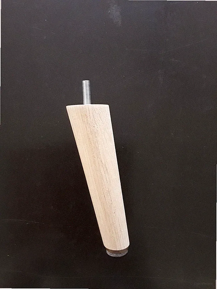 4 Eiche Holzfüße Sofafüße Möbelfüße Holz L.12-30cm schräg+gerade M8/M10 Gewinde