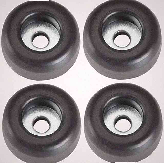 4 Gummifüße Ø 25 x 11 mm Stahleinlage Adam Hall 4900 Gerätefuß Möbelfüße Gummi