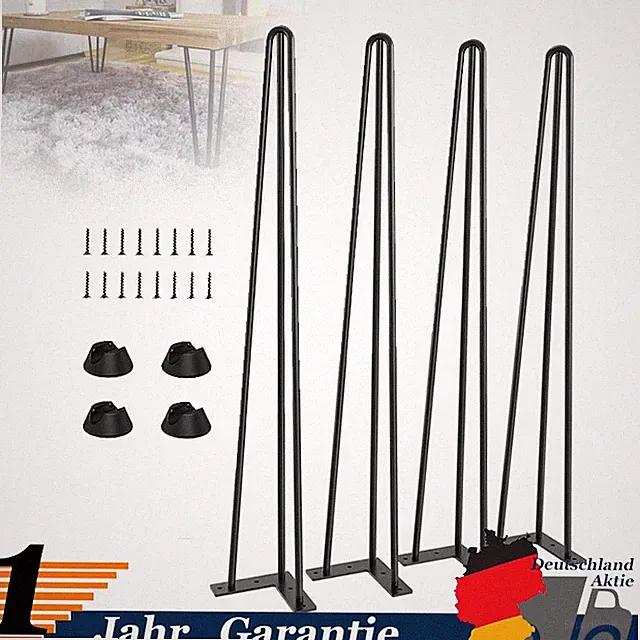 4 Hairpin Legs Haarnadelbeine Hairpins Tischbeine Tischkufe Esstisch Hairpinlegs
