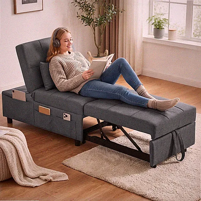 4-in-1 Schlafsessel mit Bettfunktion, ausziehbares Schlafsofa, Refurbished