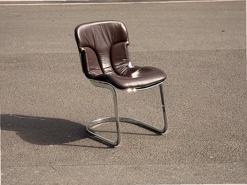 4 Ital. Cidue Bauhaus Chrom Stühle Chairs Gitter 1970