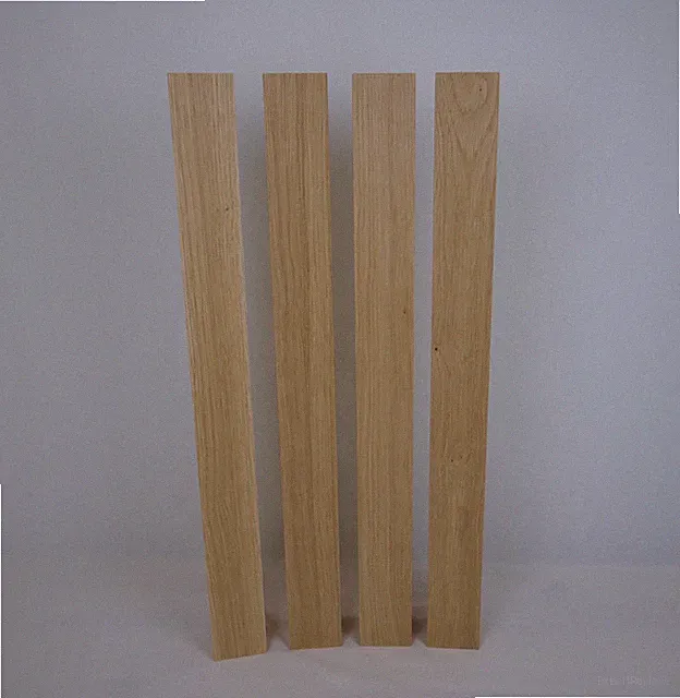 4 massive Tischbeine Holz Eiche 80x80x750 mm Tischbein, Kantholz