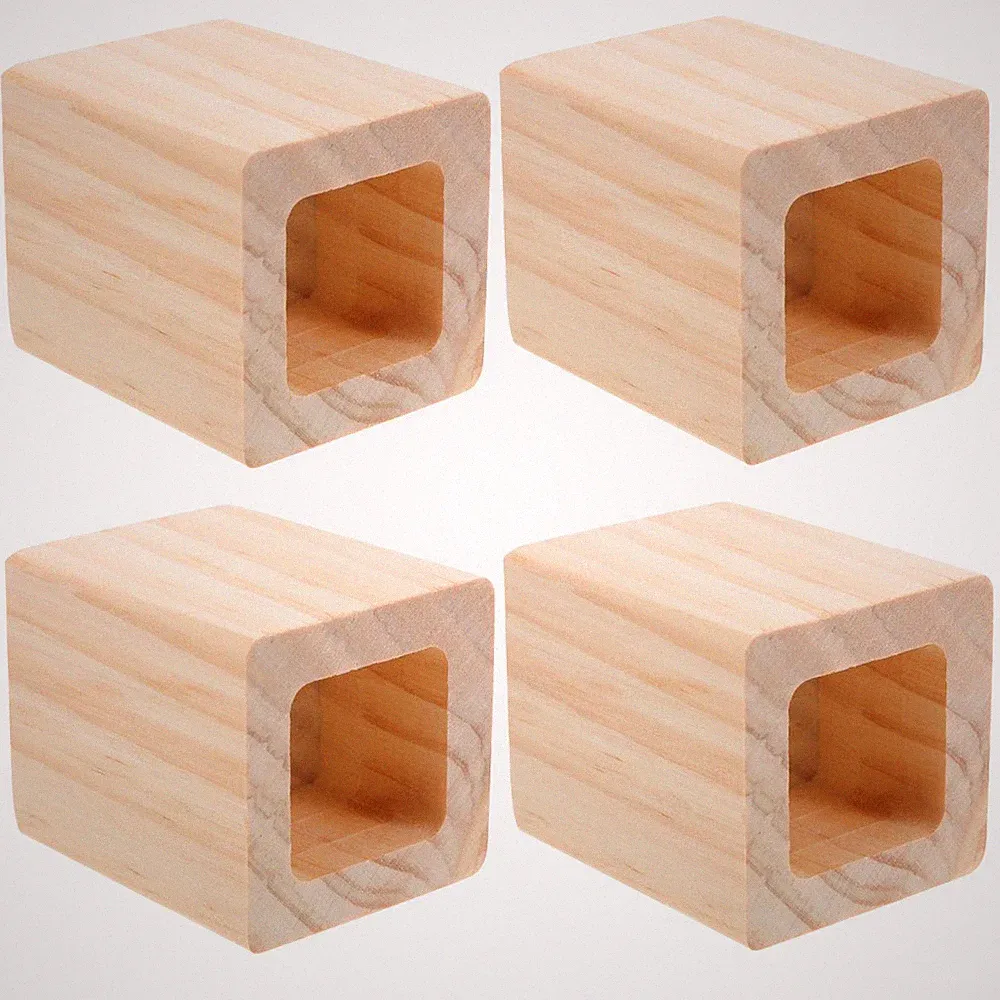 4 Pcs Größe Erhöhen Möbelpodeste Für Haushaltsmöbel Möbelfüße Steigrohre Holz