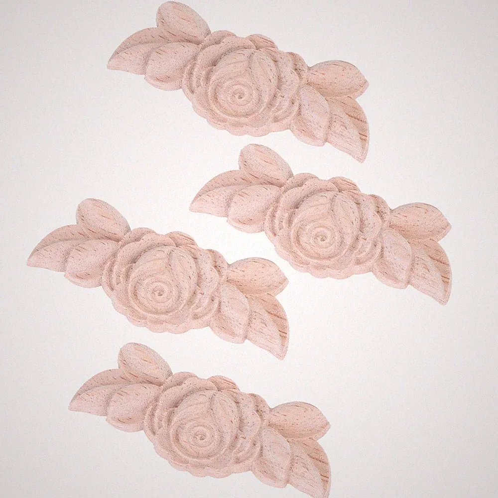 4 Pcs Möbel Ornamente Dekorative Holzapplikationen Möbeldekorationen