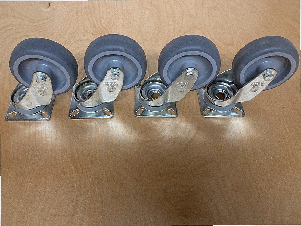 4 Stk BS Rollen Lenkrolle Rad Räder Neu Gummi 60kg Möbelrolle 105mm Top Qualität