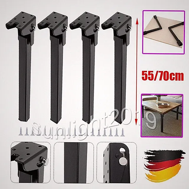 4 Stk. faltbare Tischbeine zusammenklappbare Tischbeine für Schreibtisch 55/70CM