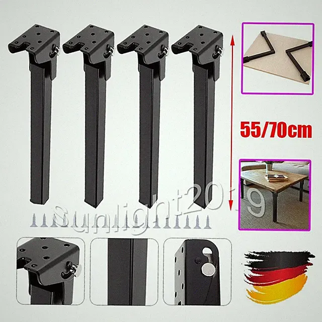 4 Stk. faltbare Tischbeine zusammenklappbare Tischbeine für Schreibtisch 55/70CM