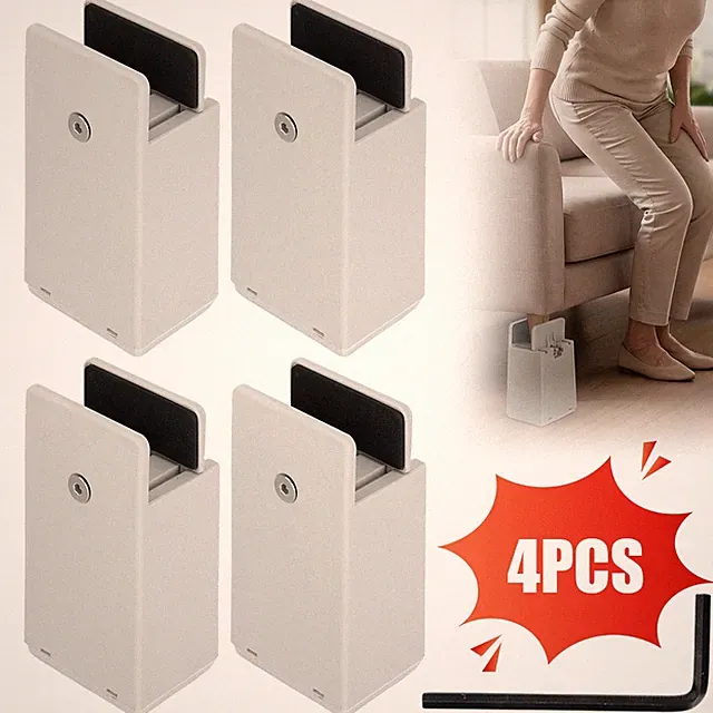 4 Stk Möbelerhöhung Set Möbel Erhöhung Bett Sofa Sessel Fuß Tischerhöhung NEU