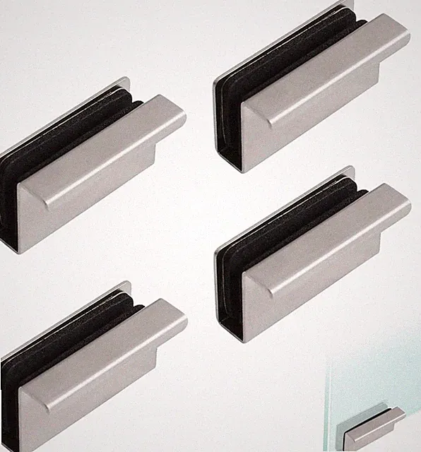 4 Stück Glastürgriffe, Glas-Fingerkantenzug, Geschwungener Schrankgriffe, Glastü