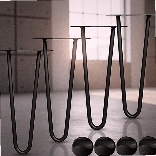 4 Stück Haarnadelbeine 36CM Möbelbein Schwarz Stützfuß Esstisch Hairpin Legs ✨