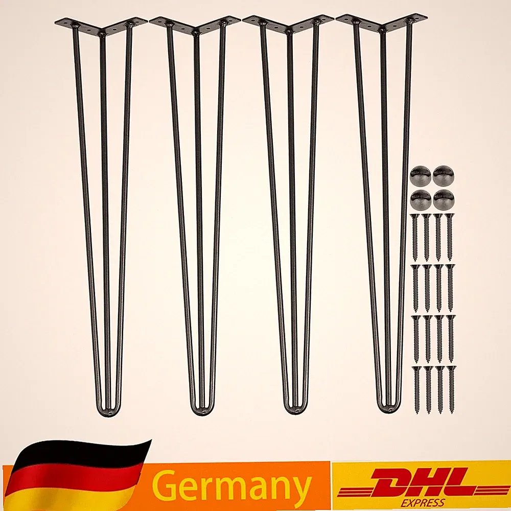 4 Stück Hairpin Legs Tischbeine Tischkufen Haarnadelbeine Tischgestell Esstisch