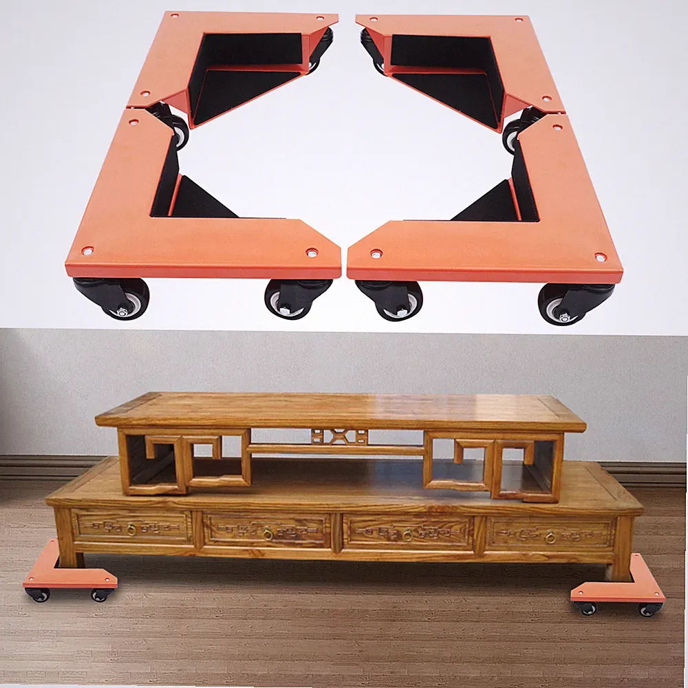 4 Stück Kunststoff Schreibtischschrank Ecke Mover Dolly Möbel Dollies Roller