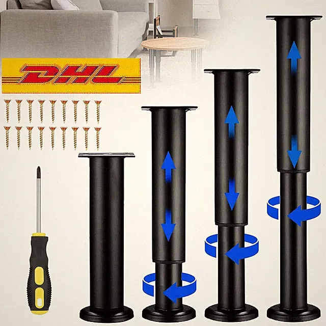 4 Stück Möbelfuß Möbelfüße Höhenverstellbar 18-30cm Sockelfuß Schrankfuß