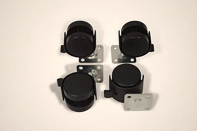 4 Stück Möbelrollen mit Bremse Räder Lenkrolle Bockrollen Laufrollen 40mm