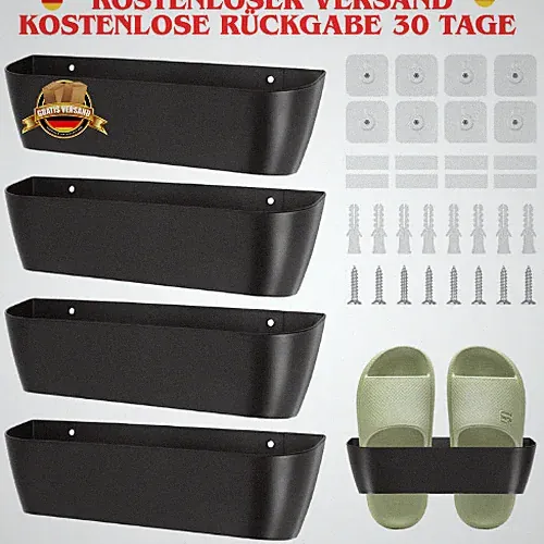 4 Stück Schuhregal Wand Wohnmobil, Selbstklebend Schuhhalter Wand, Schuh Organiz