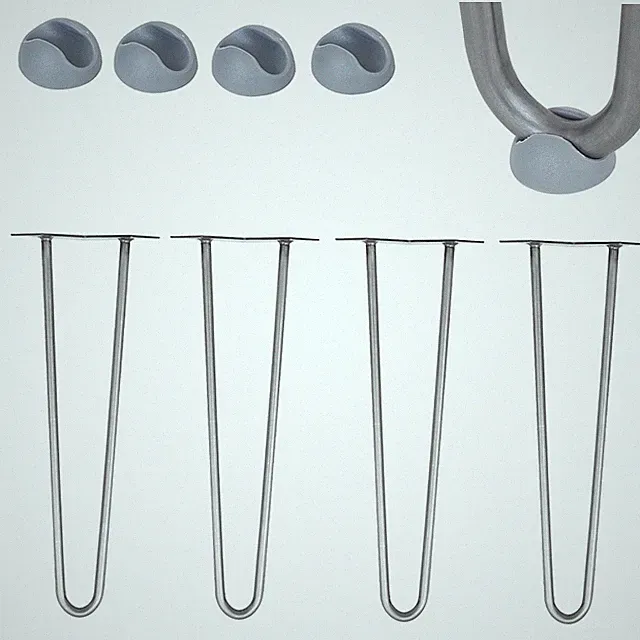 4 Stück Tischbeine 60CM Haarnadelbein Stahl Hairpin Leg Tischgestell Stützfuß 💒