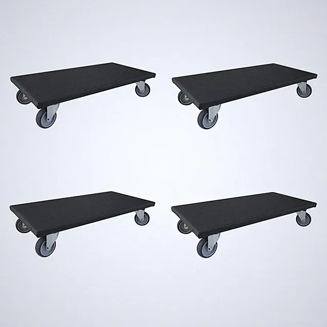 4 Stück Transportroller 200 kg Möbelroller Rollbrett Allzweckroller Gummirad A1