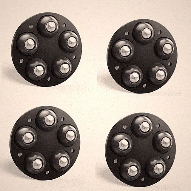 4 Stück Verstellbare, Bewegliche Möbel-Stuhlbein-Möbelfußpolster, 5-Rad-Rol1756