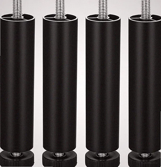 4 Stück Verstellbare Möbelfüße 11cm, Bettfüße Metall, Möbelfüsse mit Gewinde, So