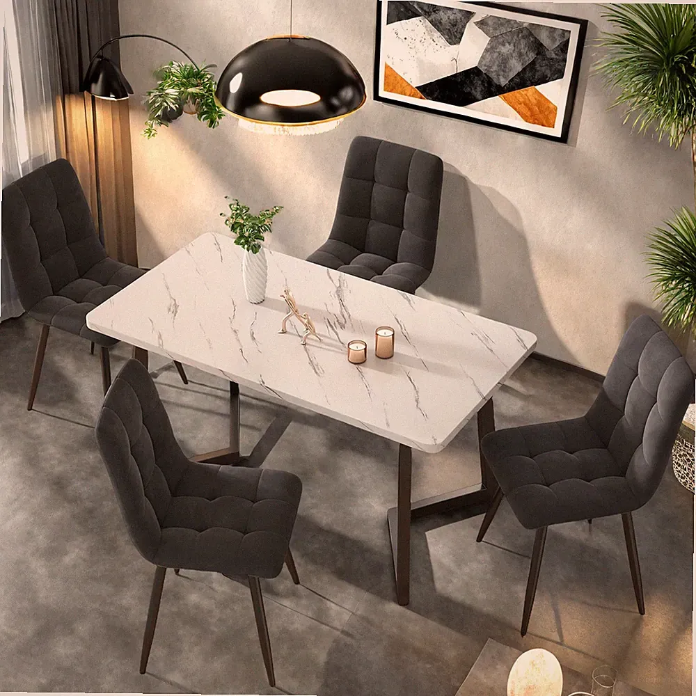 4 Stühlen Set,Esszimmerstuhl Küchenstuhl Esstisch Set,für Esstisch 117x68x75 cm