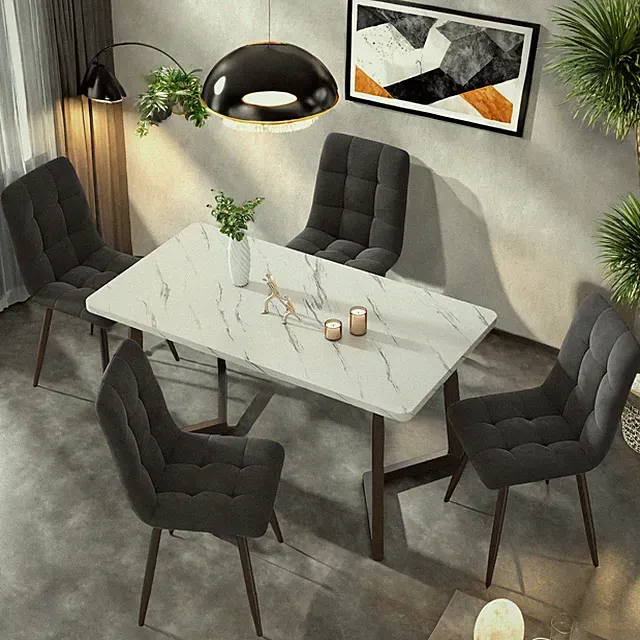 4 Stühlen Set,Esszimmerstuhl Küchenstuhl Esstisch Set,für Esstisch 117x68x75cm