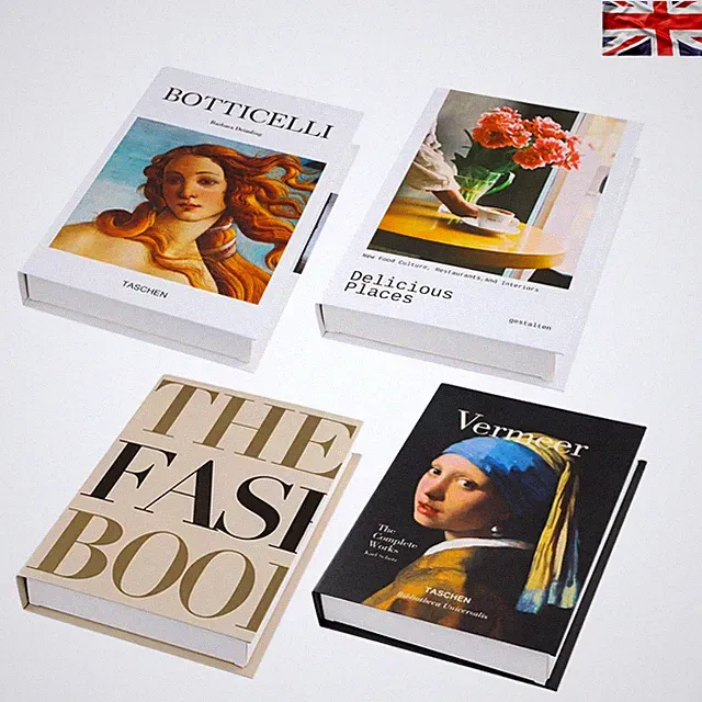4-teiliges Faux Buch Set - Modernes ästhetisches Dekor für Couchtische & Regale