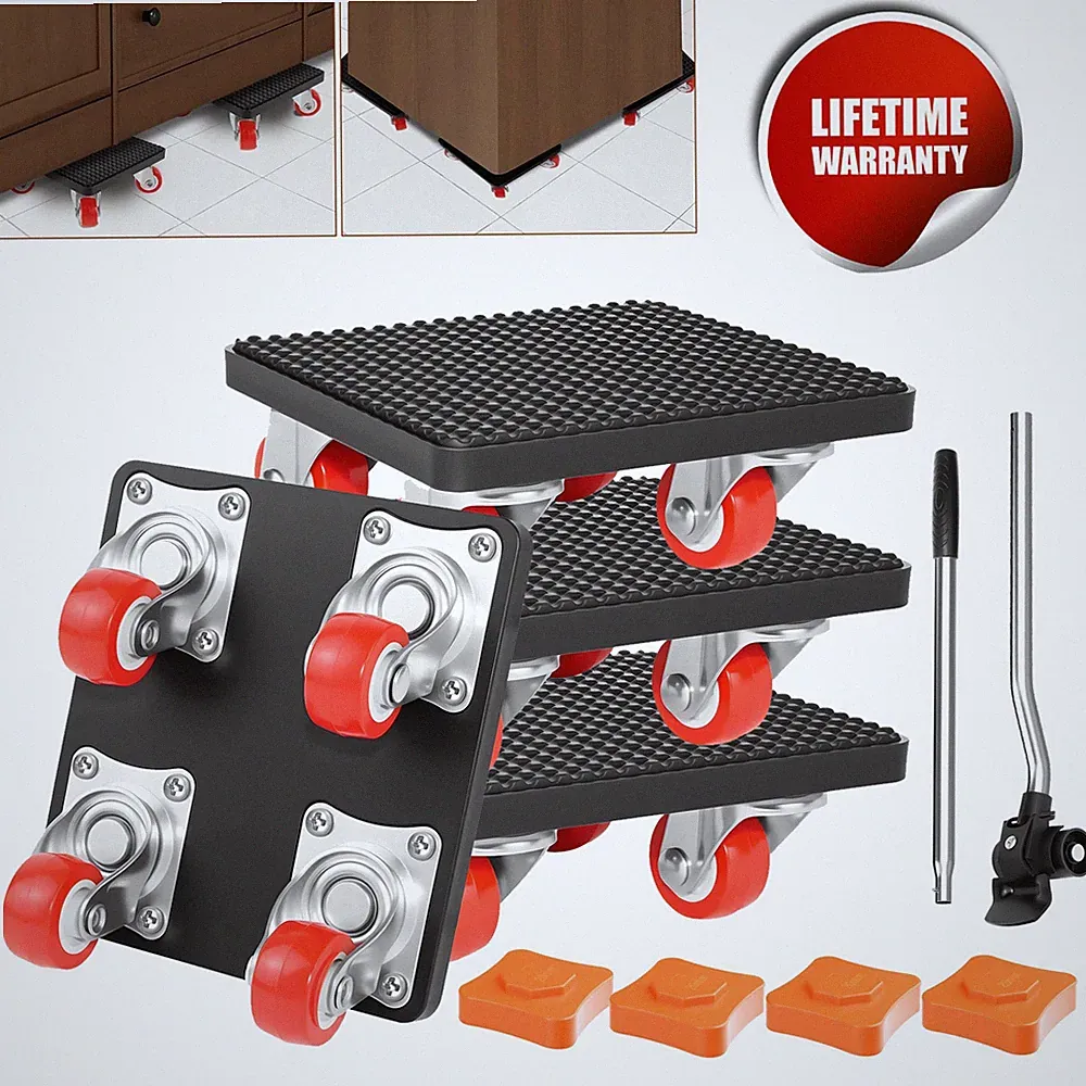 4 tlg Transportroller Set 300 kg Möbelheber Umzughelfer Möbelrollen Möbelrücker