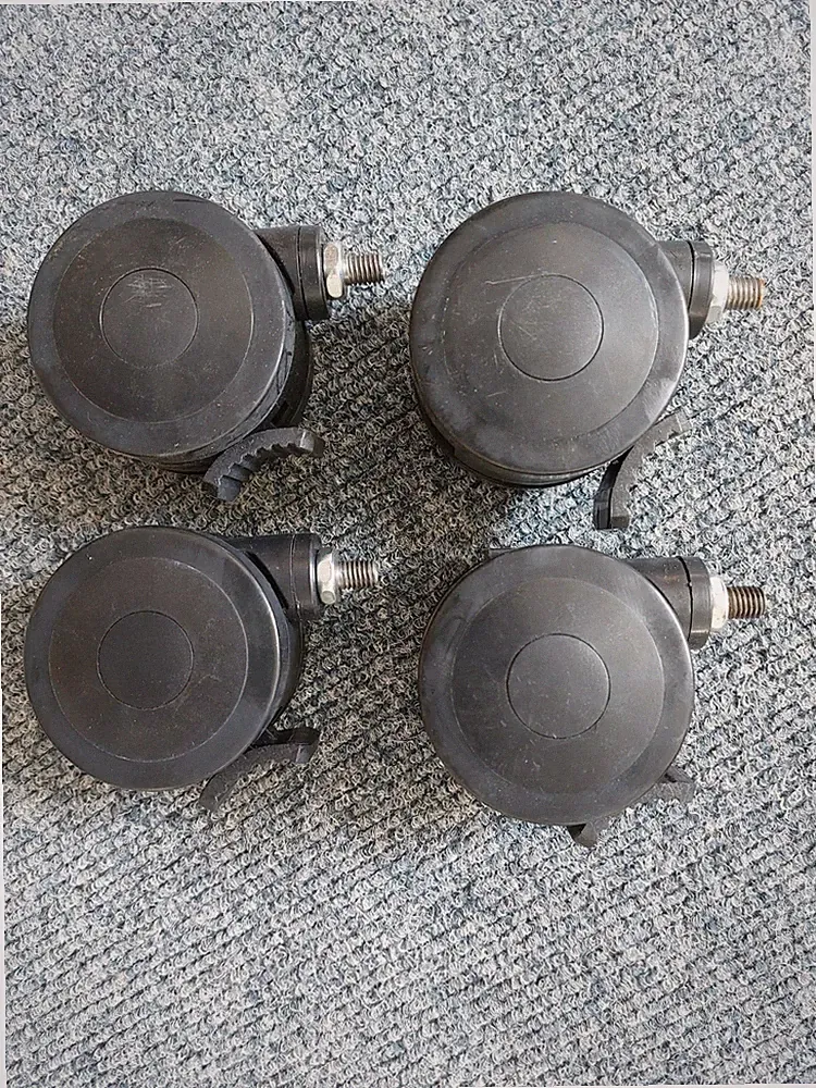 4 x 75 mm gebremste Lenkrollen Doppelrollen Wagen Möbel