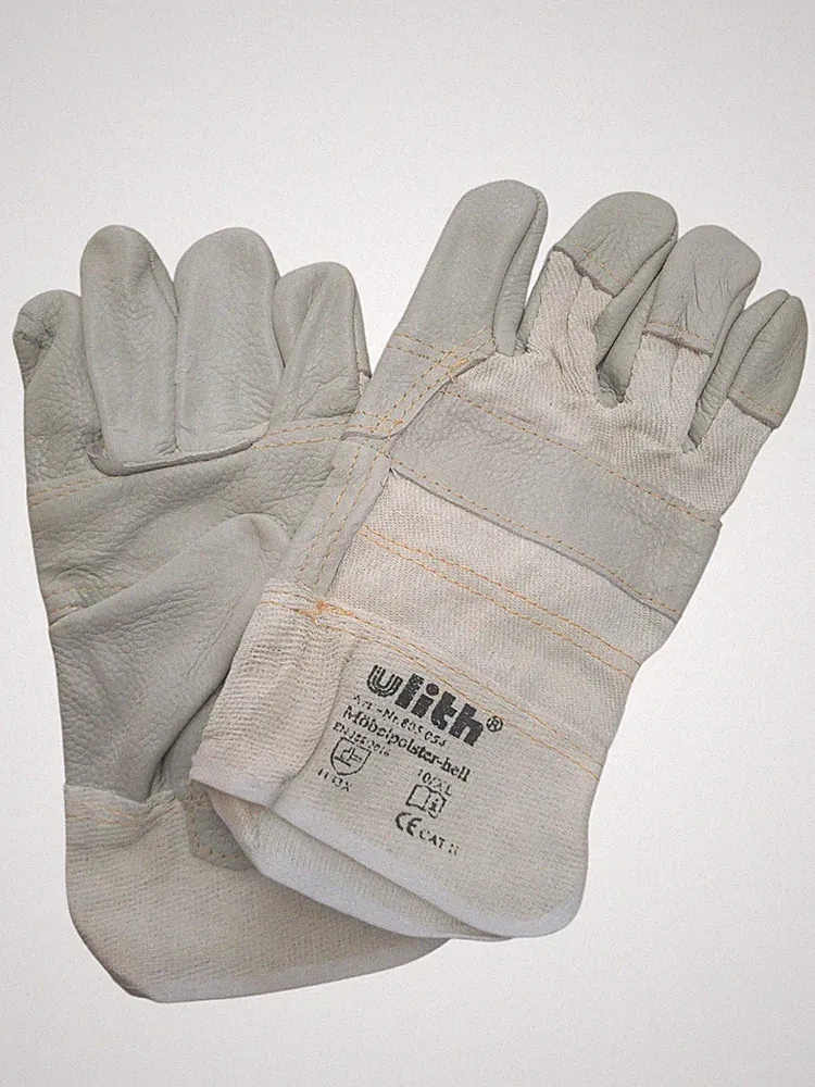 12 x Arbeitshandschuhe Leder Bauhandschuhe ULITH Titanium Gr. 10/XL Möbelleder