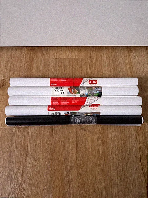 4 x d-c-fix® Klebefolie Uni seidenmatt weiß - 45 cm x 2 m - Restbestand v. 2016