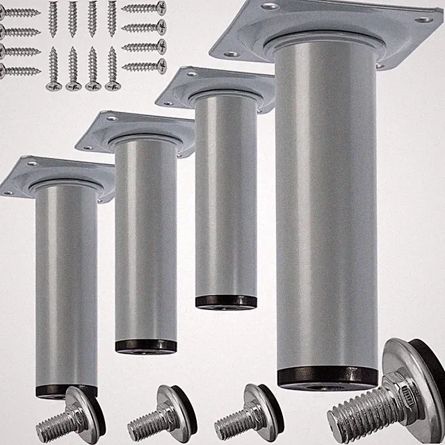 4 x Möbelfüße Sofafuß Sockelfüße Möbelfuß Metall Stützfuß Höhenverstellbar Bein