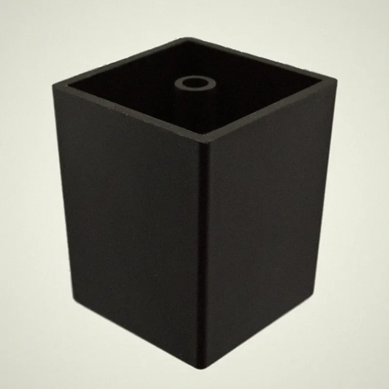 4 x Möbelfuß 50 x 50mm h 62mm ABS Kunststoff schwarz Möbelgleiter Sofa Sessel