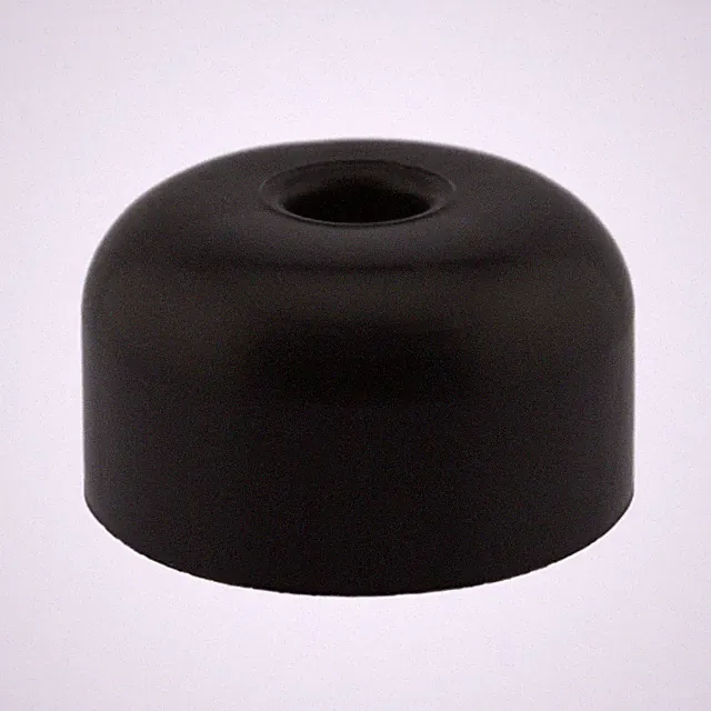 4 x Möbelfuß Ø 46mm h 25mm Kunststoff schwarz rund Möbelgleiter Sofa Sessel