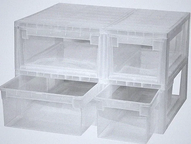 4 x Schubladenbox Schublade Aufbewahrungsbox Kleiderbox Kommode Unterbettbox Box