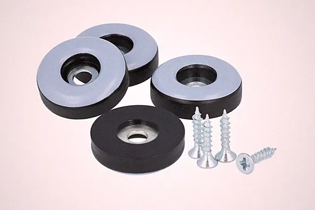 4 x Teflongleiter zum Schrauben 22 mm PTFE Möbelgleiter Stuhlgleiter Gleitfüsse