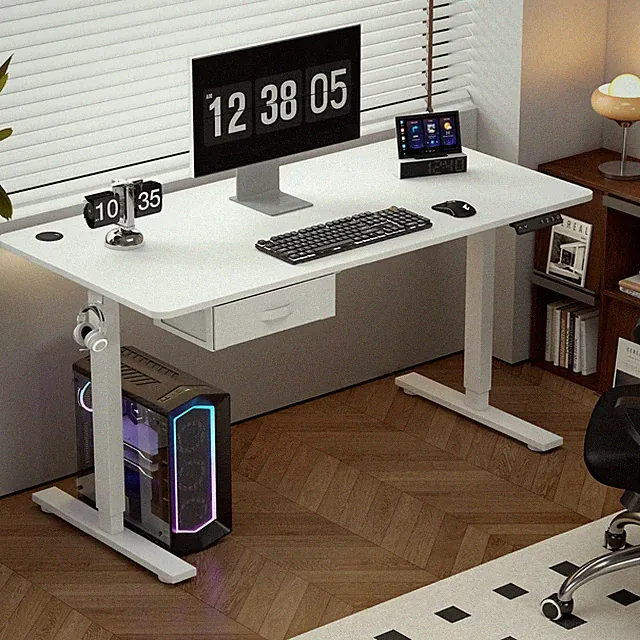 40-63 Zoll Elektrischer Stehpult Home Office Höhenverstellbar Computertisch