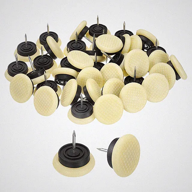 40 Stück Möbelgleiter zum Annageln, 1-1/16"(28mm) für Anti-Rutsch Pads, Gelb