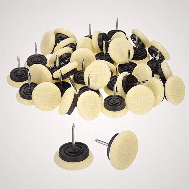40 Stück Möbelgleiter zum Annageln, 1 Zoll (25mm) für Anti-Rutsch Pads, Gelb