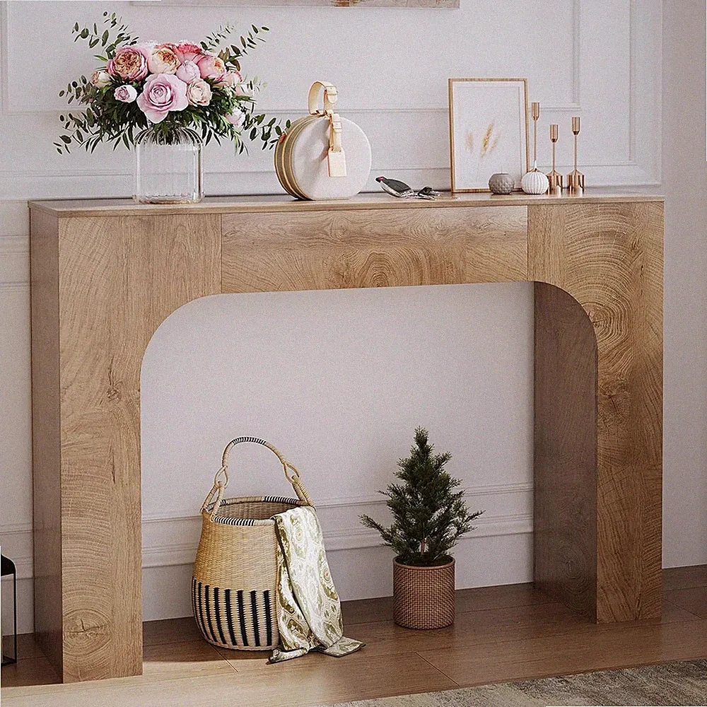 47 Zoll Konsole Tisch schmal Holz Eingang hinter Couch schlanke Flurmöbel