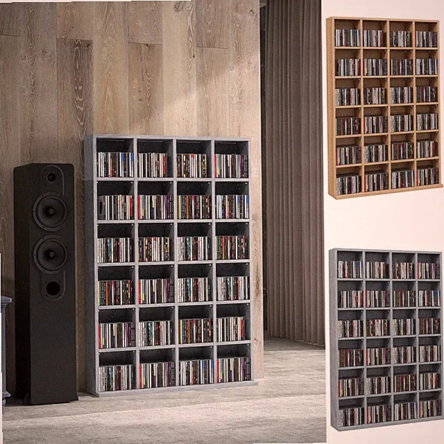 480CD/312DVD Medien Aufbewahrung Regal mit verstellbaren Einlegeböden, 89 x 130,5 cm