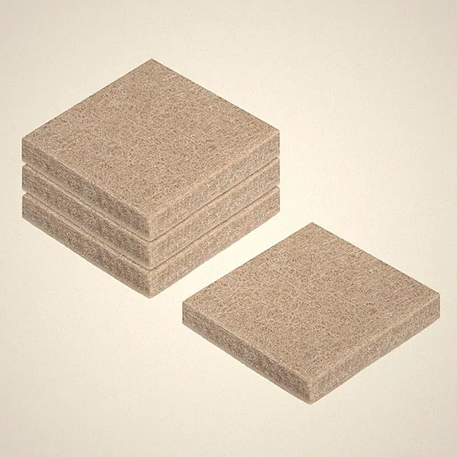 48St Möbelschutz Filzunterlage Bodenschutz für Stuhlbeine Tischbeine 1"x1" beige