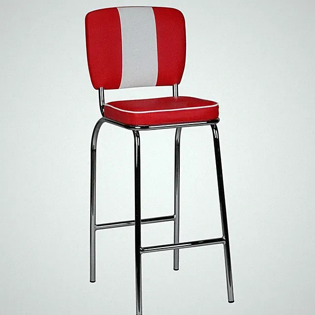 4er Set Barhocker American Diner Barstuhl 50er Jahre Retro Stuhl US 4 Stück USA