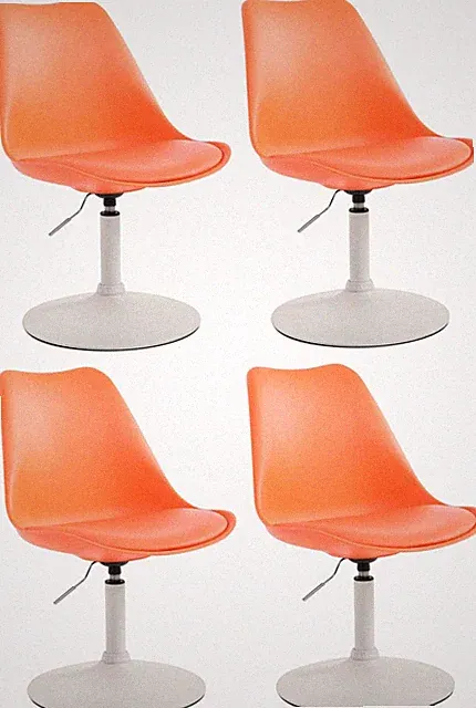 4er Set Esszimmerstühle Maverick Kunststoff Küchenstühle Verstellbar Drehbar
